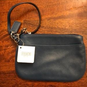 NWT Coach Wristlet Navy Blue